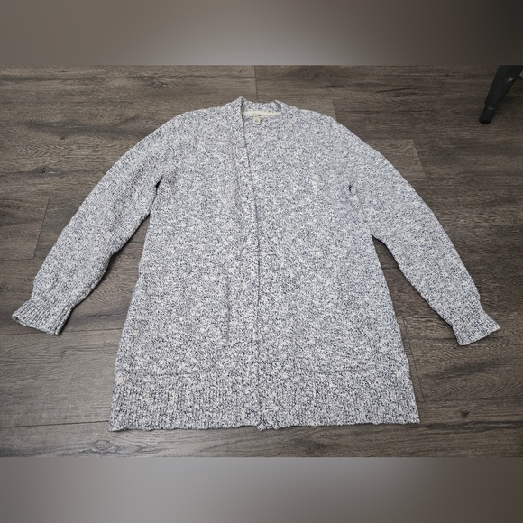 L.L. Bean Sweaters - L.L. Bean Open Front Cardigan 100% Cotton Grey Warm Cozy Comfy Womens Sz Large